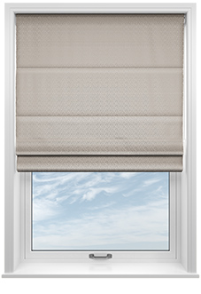 Dew Drop, Metallic Taupe - Motorised Roman Blind